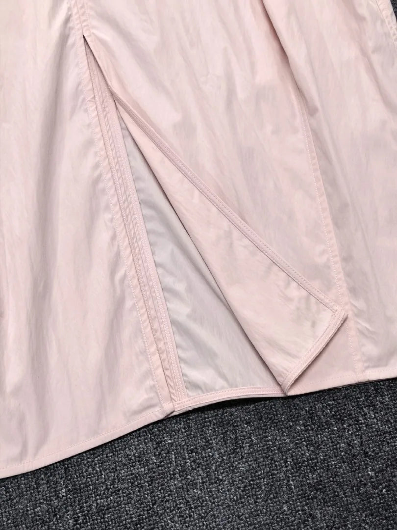 Maxdutti Design Sense Split Flower Bud Skirt French Elegance Minimalism High Waist Women's Skirt Woman Clothing Faldas Skirts