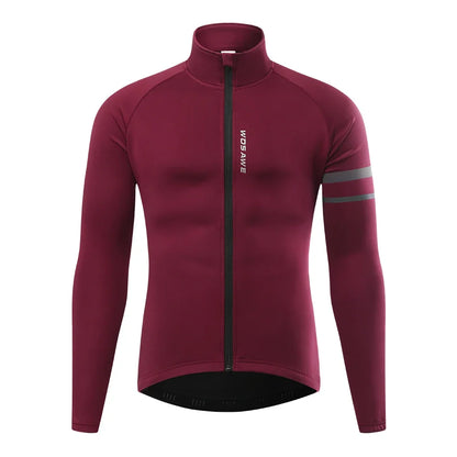 Winter Men's Cycling Jacket Waterproof Windproof Thermal Fleece Bike Jersey MTB Road Cycling Snowboarding Ski Jacket Coat