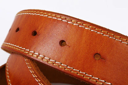 3.8cm Chinese Pattern Cowboy Smooth Buckle Men's Belt Ceinture Homme Yellow Belt Male Wide Jeans Men Genuine Leather Belt