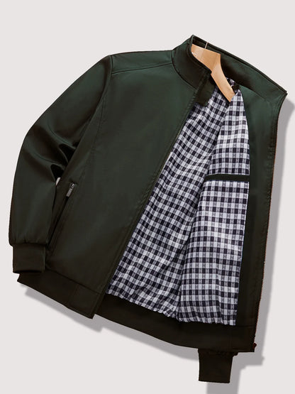 Men's Spring and Autumn New Casual Jacket 2024 New Solid Color Trend Business Casual Commuter Easiest for Match Coat Fashion Sta