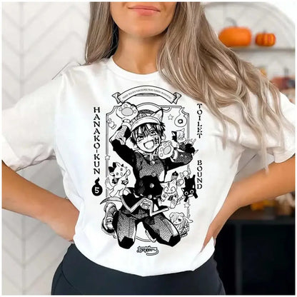 Toilet Bound Hanako Kun shirt girl Gothic harajuku  hip hop Digital Y2k shirt Classic Breathable harajuku 2000s Comfortable