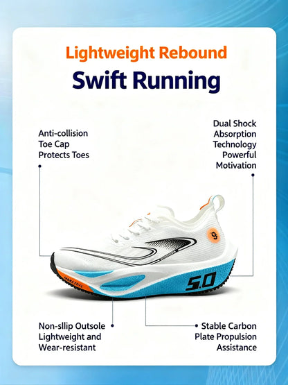 Unisex 2025 Full Carbon Plate Running Shoes Professional Marathon Racing Lightweight Bounce Cushion Breathable Sports Sneakers