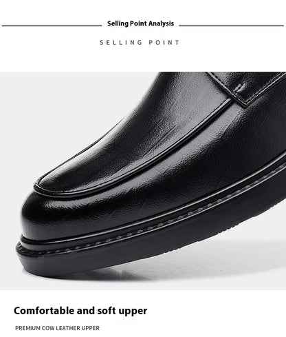 Big Size Elevator Shoes Men Leather Shoes Height Increasing Shoes For Man Increase Insole 6-8CM Invisible Heightening Lift Shoes