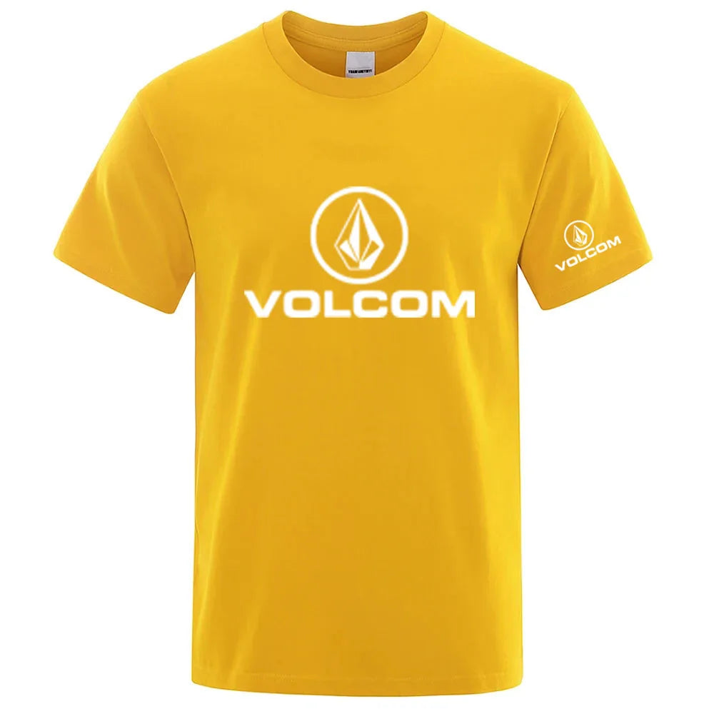 VOLCOM 2025 New Men's Quick Dry Ordinary Designer Thin Short Sleeve Sport T Shirt Fitness Breathable Versatile Tops