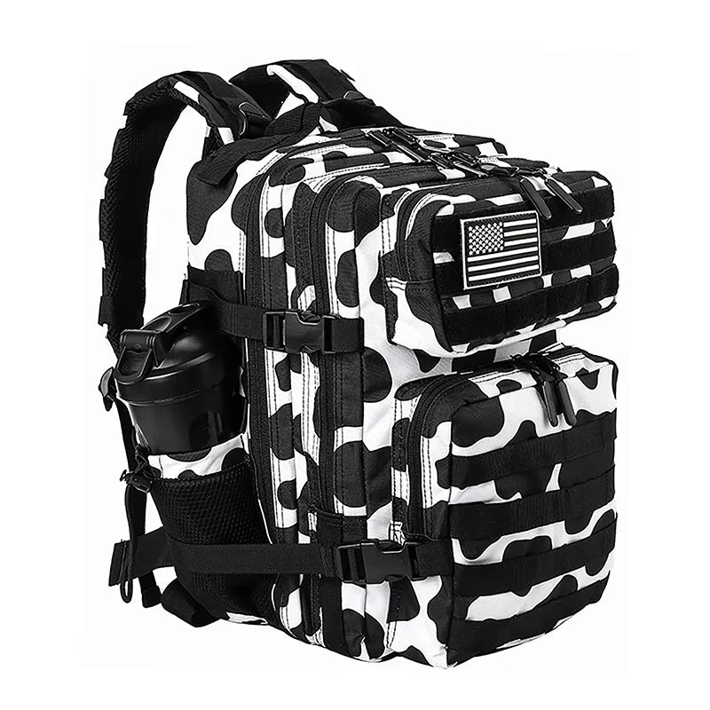 45L/35L/25L Tactical Backpack for Men and Women Waterproof Athlete Gym Outdoor Bag Travel Hiking Rucksack with Bottle Holder