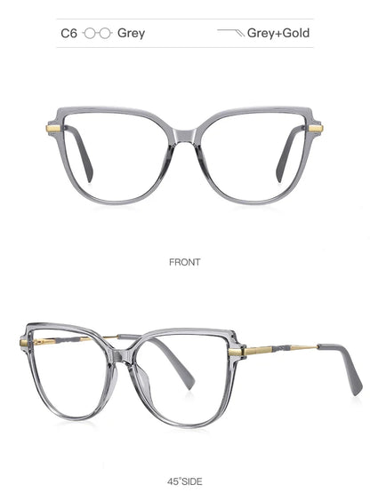 Stylish Large Frame Simple Geometric Design Anti-blue Light Reading Glasses Customized Prescription Available PFD2210