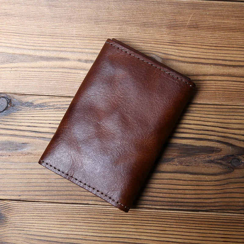 Retro Leather Men's Card Pack Natural Cowhide Change Pack Key Bag Ladies Bank Card Pack Driving License Package