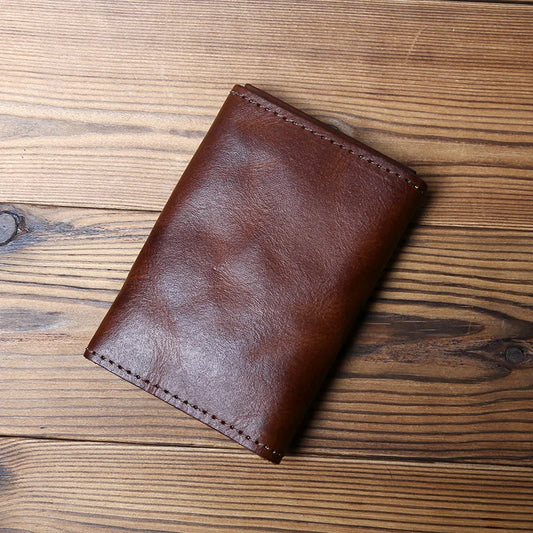 Porte-cartes rétro en cuir pour hommes, en cuir de vachette naturel, petit porte-monnaie, porte-clés, porte-cartes bancaires pour femmes, porte-permis de conduire
