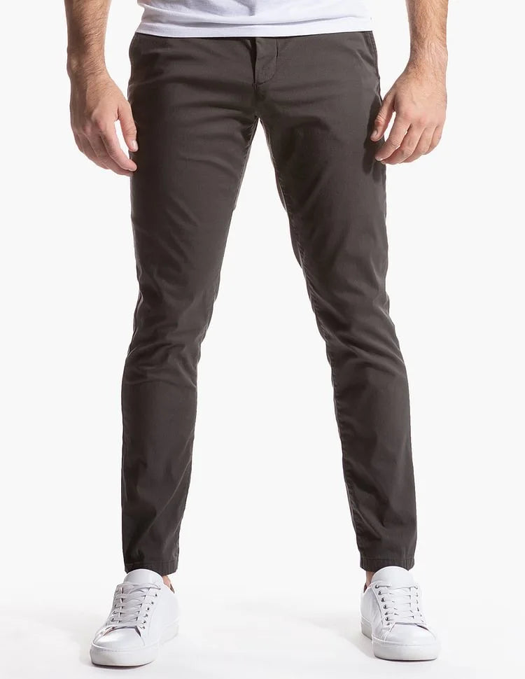 Men Fashion Basic Pencil Pants 2024 New Summer Casual Stand Pocket Pants Men's Ankle-Length Pants Solid Comfy Elasitic Trouser