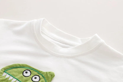 New Summer Baby Boys Cartoon Short Sleeve T-shirt+Shorts Sets Infant Kids Fashion Clothing Outfits Children Clothes Sports Suits