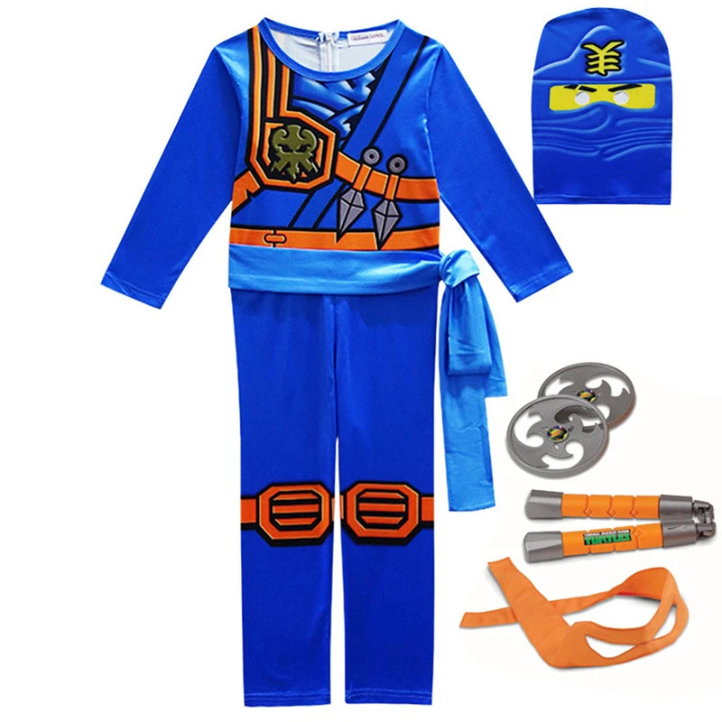 NINJA cosplay Boys Advanced Latest Role Playing Costume Jumpsuit Set Halloween Christmas Party Ninja Superhero Set Cosplay