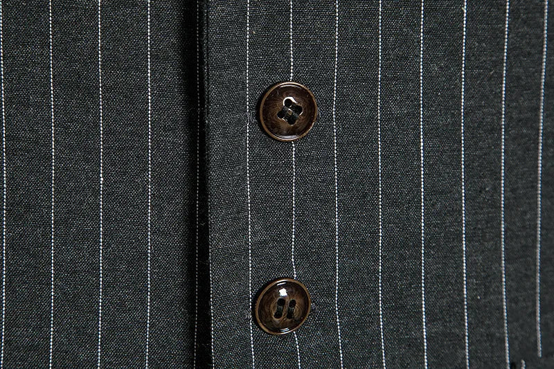 Men's Suit Vest Striped Single Breasted Waistcoat Stylish Mail Suit Retro Vest Wedding Business Banquet Daily Groomsman Uniform