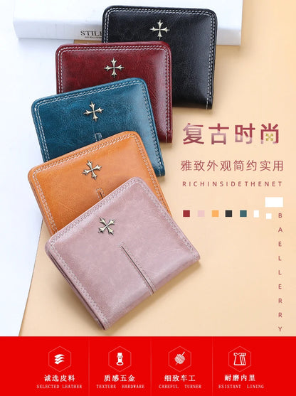Nouveau Mini Portefeuille Femme Mince Mode Féminine Petits Portefeuilles Fermeture Éclair Cuir PU Qualité Porte-Monnaie Femme Porte-Cartes