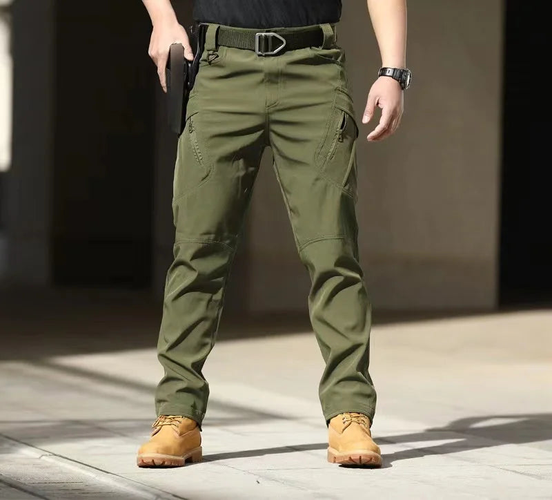 Men's Military Cargo Elastic Camping Hiking Trekking Climbing Outdoor Sports Trousers Spring Autumn Tactical Quick Dry Pants