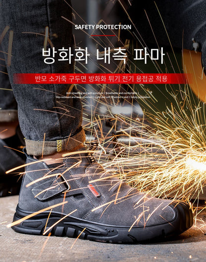 Fashipn 2026 Work Sneakers Men Indestructible Steel Toe Work Shoes Safety Boots For Men Anti-puncture Electric Welding Shoes