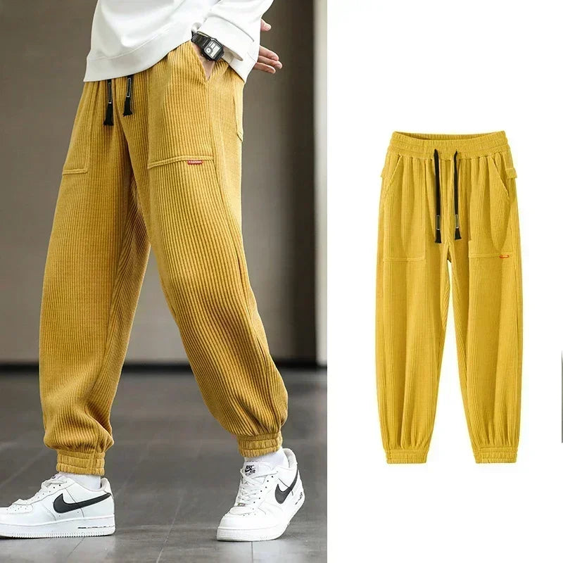Pants Men Loose Fit Baggy Sweatpants Casual Fashion Streetwear Trend Autumn Winter Harem Joggers Trouser Male Plus SIze