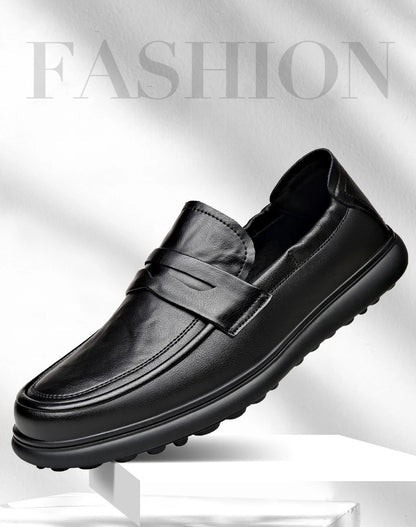 Spring Autumn New Genuine Leather Shoes for Men Black Fashion Business Casual Shoes Male High Quality Designer Loafers Man