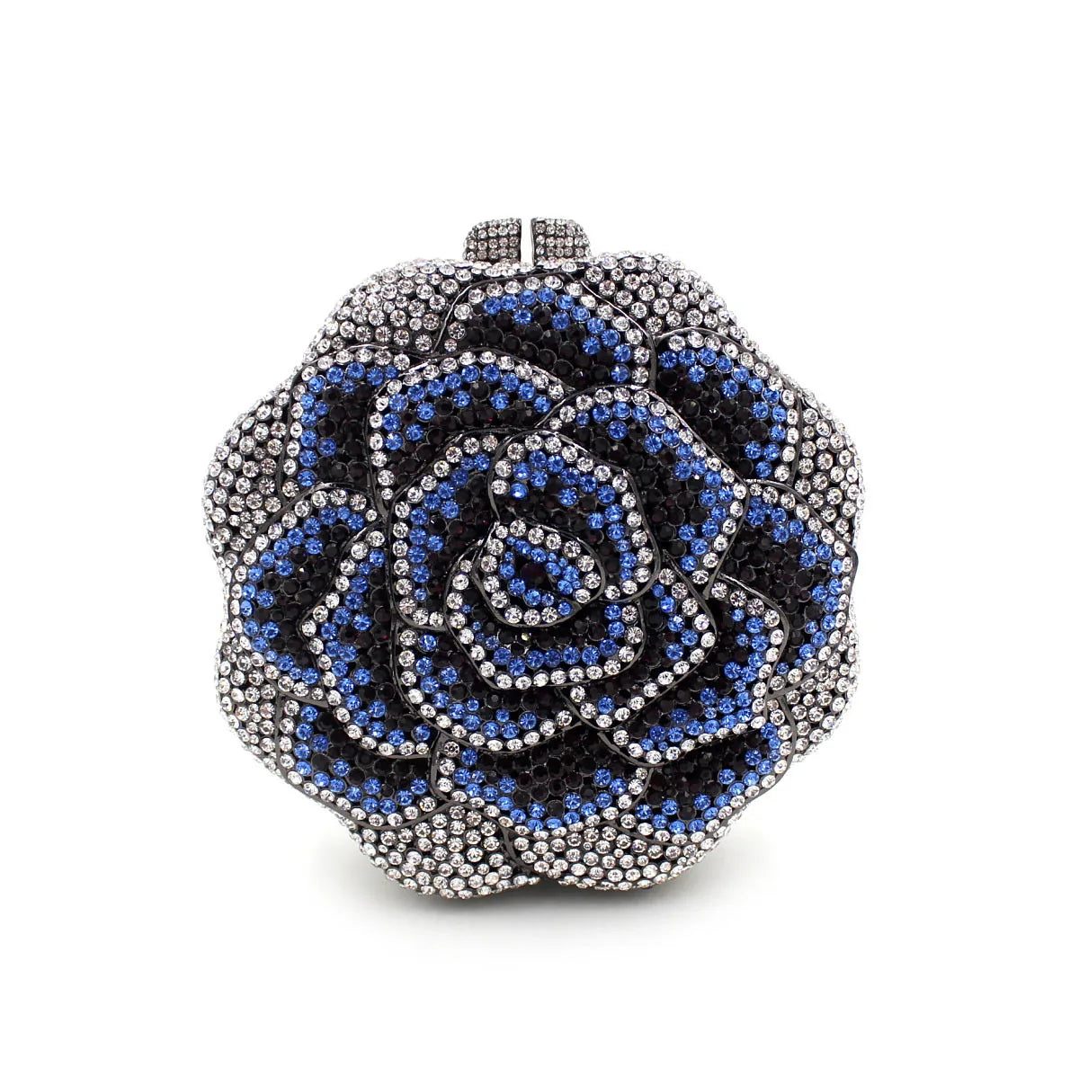 Exquisite Rose Design Crystal Bags Full Rhinestone Bag Hollow Metal Diamond Party Ladies Evening Bag