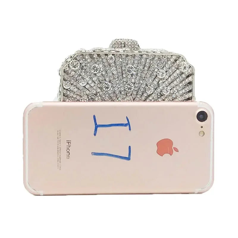 Crystal Women Evening Clutch Bag Wedding Bridal Minaudiere Box Rhinestone Handbags and Purses