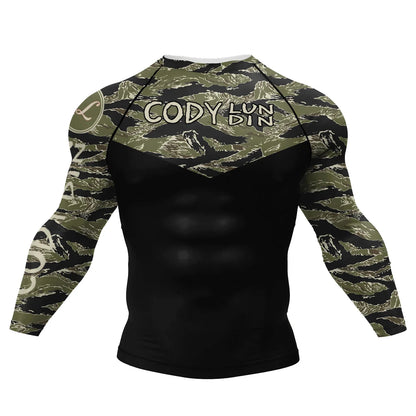 Cody Lundin Men Cool Fighting Wear Jiu Jitsu BJJ Boxing Rashguard Custom Grappling Kicboxing Club Uniforms Compression Gym Tees