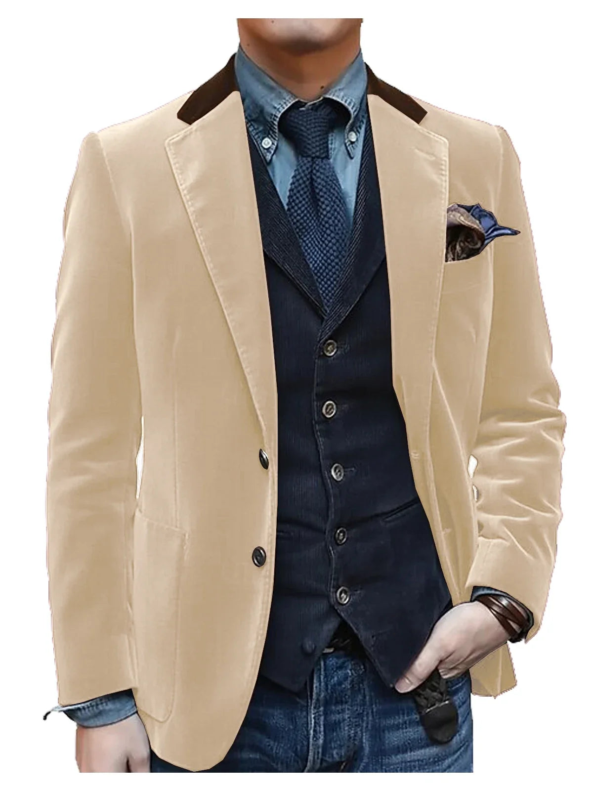 Vintage Red Velvet Suit Blazer For Men Elegant Casual Sports Jacket Man Jackets Mens Clothing Men's Male Coats