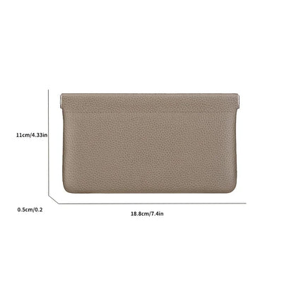 Sac de rangement en cuir PU pour portefeuille long, passeport, permis de conduire, porte-documents, câble de données, trousse à maquillage pour femmes et hommes