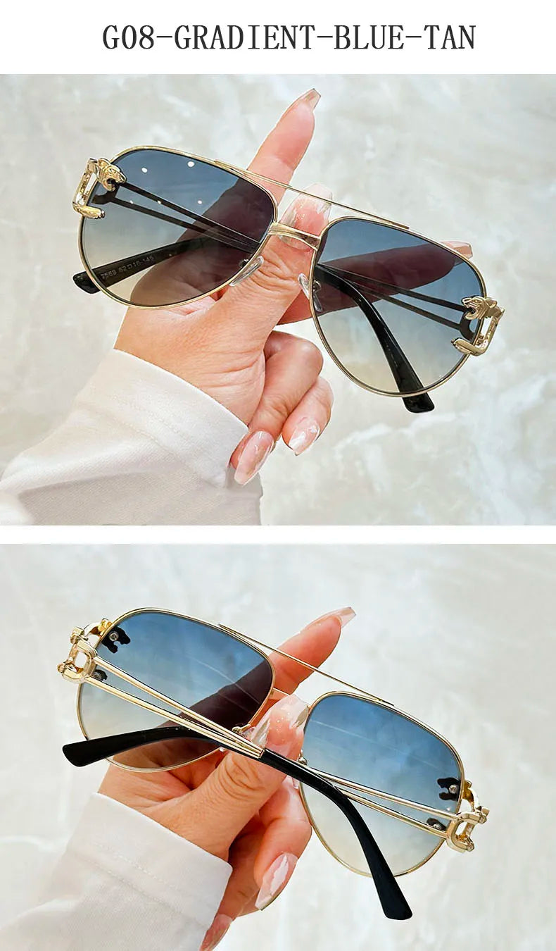 Luxury Sunglasses Women 2025 Fashion Glasses Vacation Oval Sunglass Luxe Femme Lunette Soleil Femme Lentes De Sol Mujer Vintage