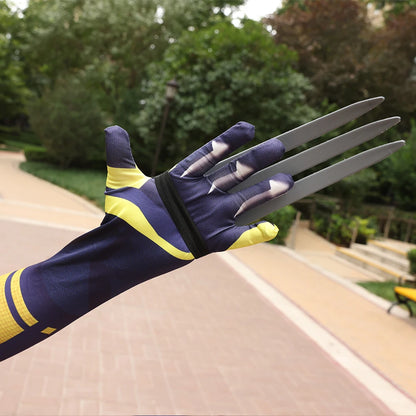 Deadpool vs Wolverine Boys Superhero Cosplay Spandex Suits with Accessories Swords Claws Children Birthday Gift Toy Role Play