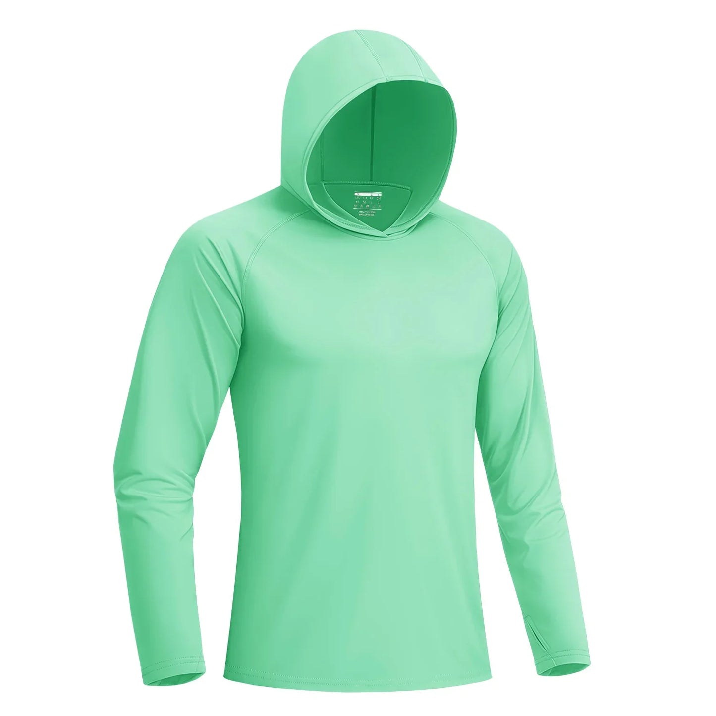Sun Protection Shirts Mens Long Sleeve Hoodie Casual UV-Proof T-Shirts Breathable Lightweight Quick Dry T shirts Swim