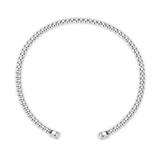 Bracelets jonc en moissanite plaquée or 18 carats pour femme 1CTTW, 100 % en argent massif S925, empilables, ajustables, bijoux en diamant de laboratoire