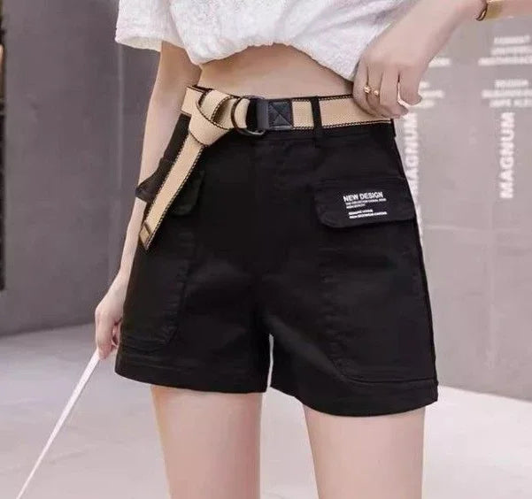 High Waist Shorts for Women Korean Style Cotton Short Pants Woman Design Trend 2025 Fashion Clothing XL Outfits Youthful Jorts