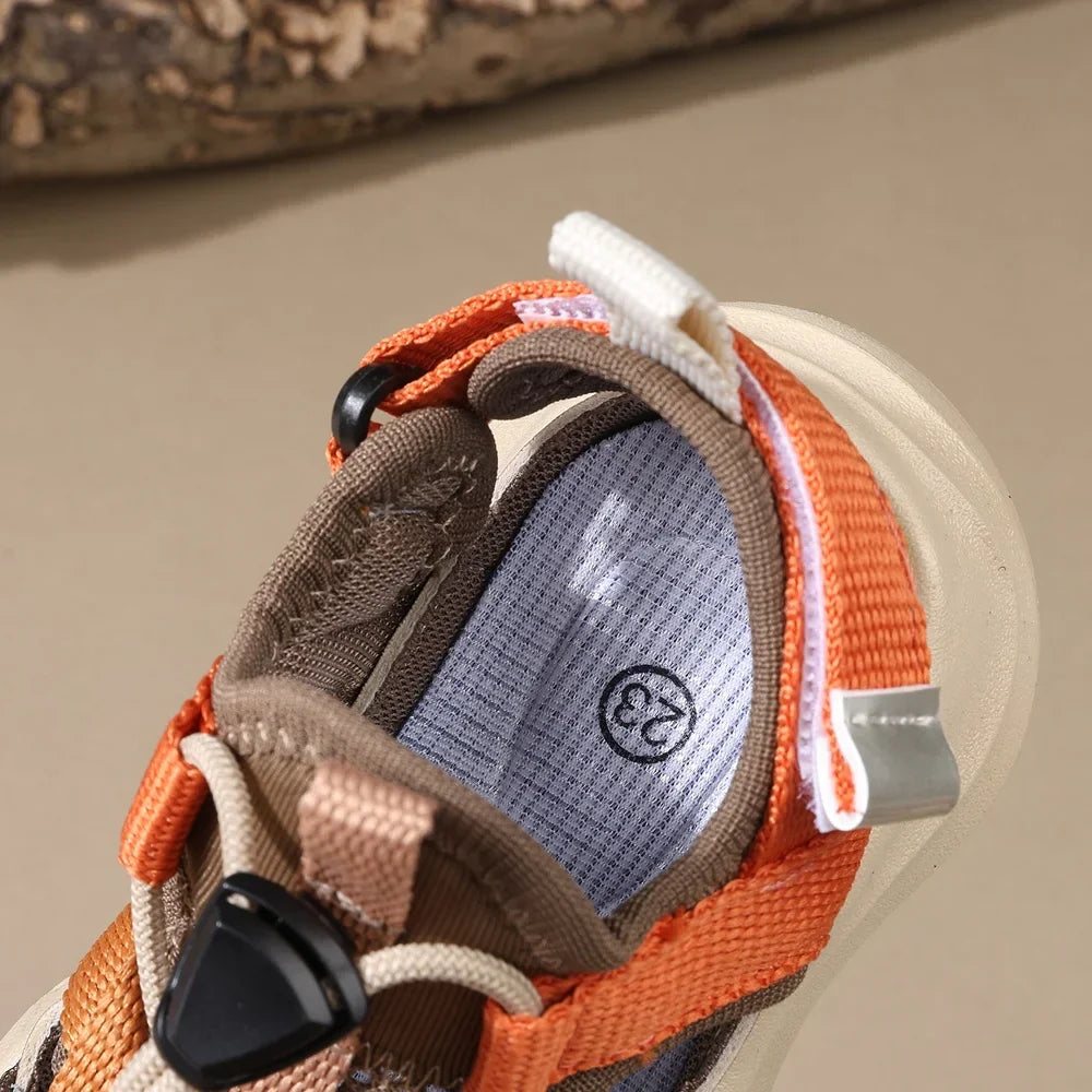 2026 New Summer Children Sandals For Boys Mesh Breathable Kids Sport Shoes Soft Sole Fashion Toddler Boys Beach Sandals EU21-30