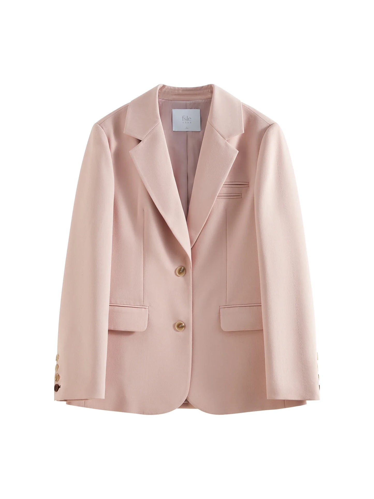Pink Grey Elegant Style Casual Blazer Jacket for Women 2025 Spring New Design Versatile Streetwear Chic Outfits 25FS11224
