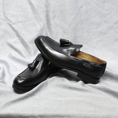 Italian Style Men's Loafers Tassel Genuine Cow Leather Comfortable Slip on Wedding Party Office Dress Shoes for Men Casual Shoes