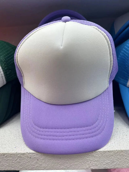 Unisex Cheaper 5 Panel Trucker Hat For Adult Summer Net Baseball Cap Men Women Sponge Mesh Adjustable Sun Hat Visor