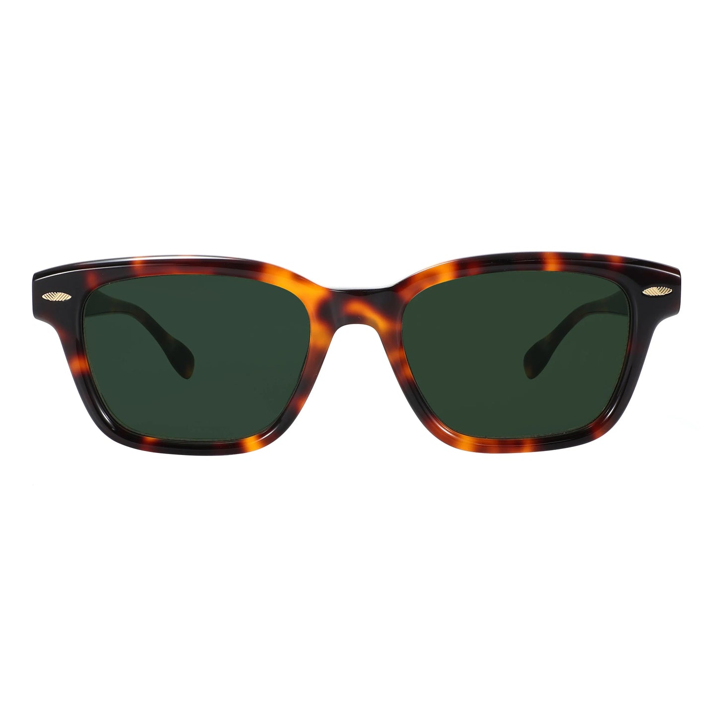 Tortoise Acetate Sunglasses Vintage Rivet G15 UV400 Non Polarized Rectangle Frame Unisex High Quality Sun Glasses