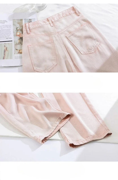 Woman Jeans 100% Lyocell Breathable Denim Wide Leg Towel Sweep drape loose 2025 Summer ice silk Baggy Famale Denim Pants 5 Color