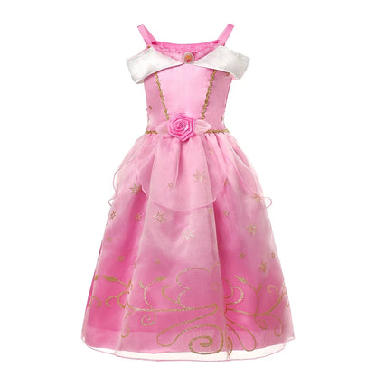 Children's Princess Dress Girls Sleeping Beauty Aurora Princess Party Dress up Halloween Costume Kids Clothing Birthday Gift