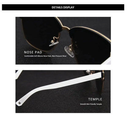 Half Frame Sunglasses Women's Fashion Half Frame Driving Sunglasses Outdoor Travel