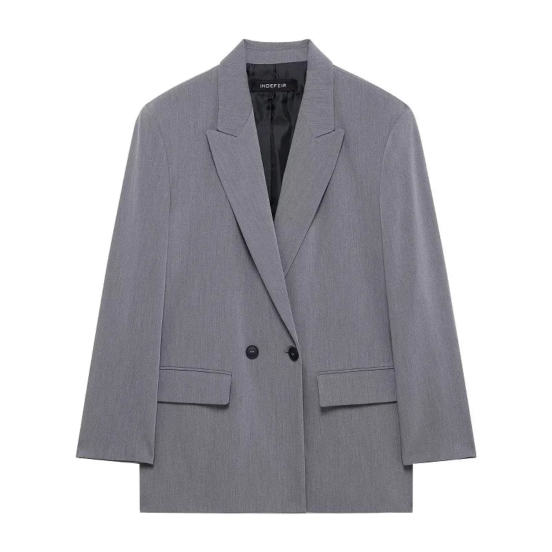 Women's Tailoring Blazers Straight Office Blazer for Women New in Outerwears Casual Blazer Woman Long Sleeve Lady Jackets