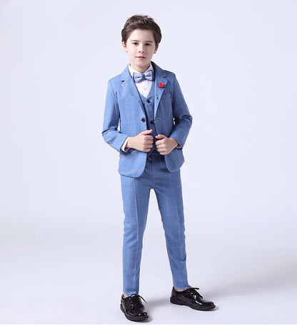 Top Quality Big Boys Suit For Wedding Teenager Kids Formal Tuxedo Dress Children Photograph Blazer Party Performance Costume