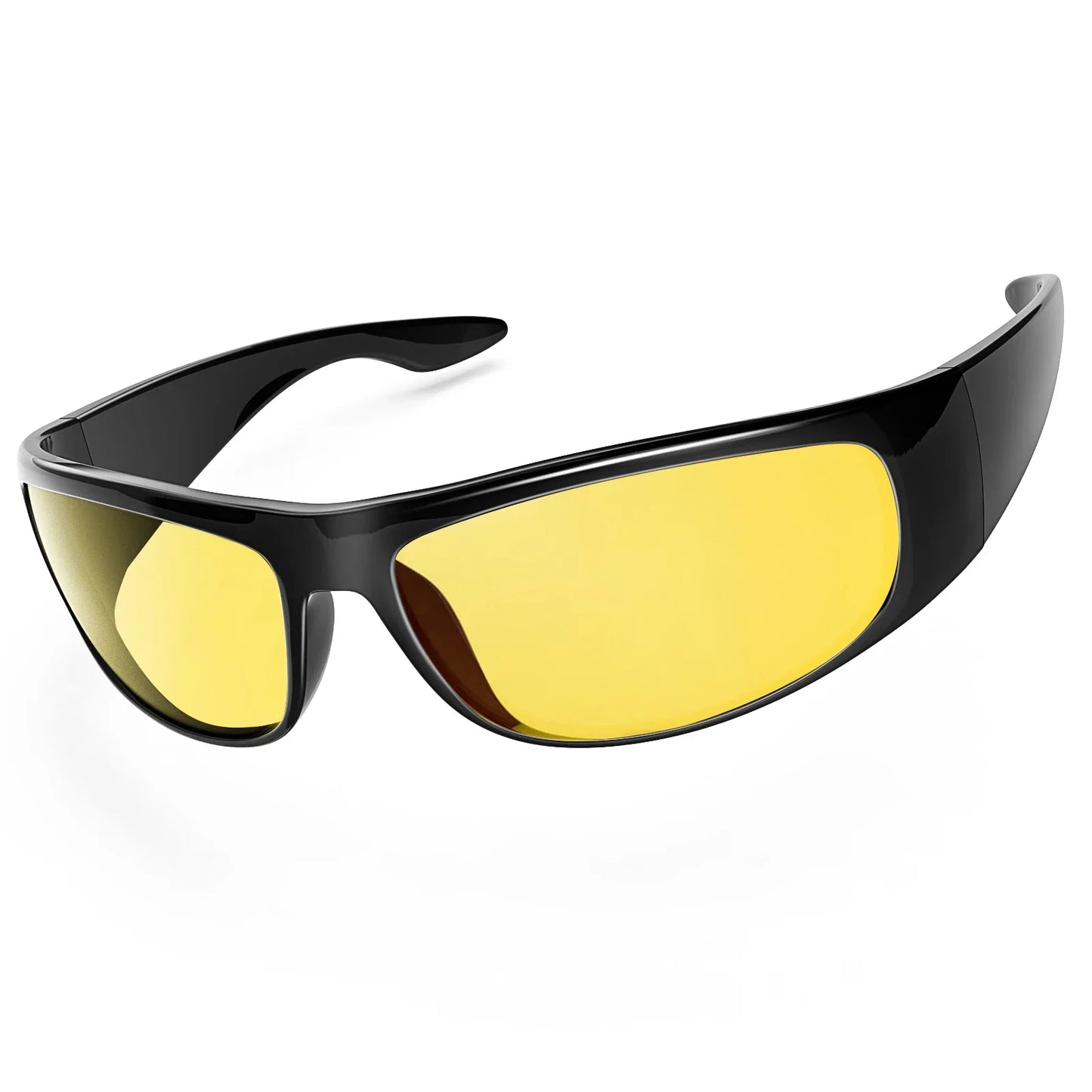 Super Dark Sunglasses for Men Black Wrap Around Sun Glasses UV400 Protection eyewear W8005
