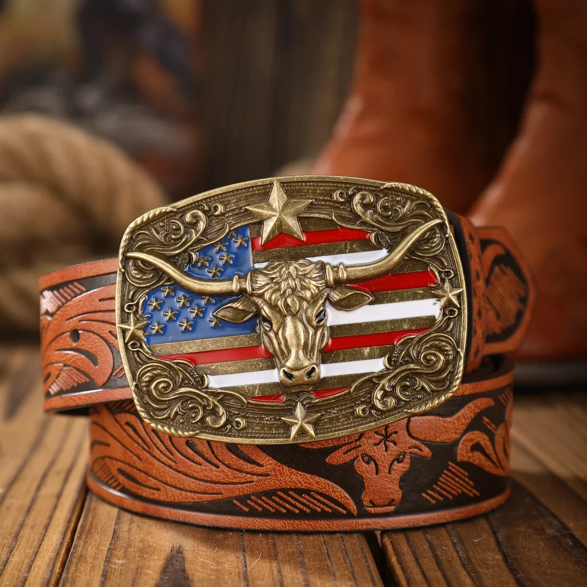 Vintage Meets Fashion! PU Alloy Buckle Belt, Suitable for Both Men and Women, to Create a Personalized Western Style