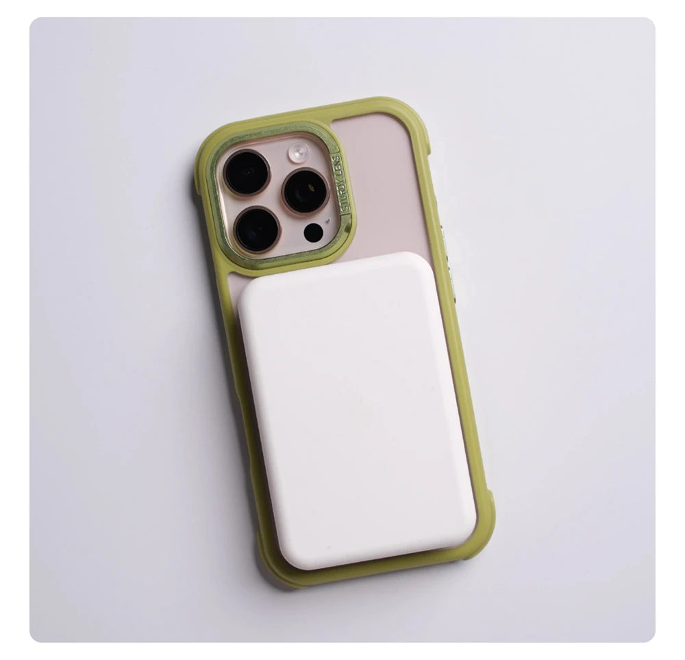360° Magnetic Rotatable Holder Shockproof Case For iPhone 17 16 Pro Max 15 14 13 Transparent For MagSafe Wireless Charge Cover
