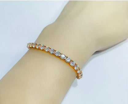 Luxury  Jewelry VVS Moissanite  Sterling Silver 925 Fashion Moissanite Tennis Chain Bracelet and Necklace For Women