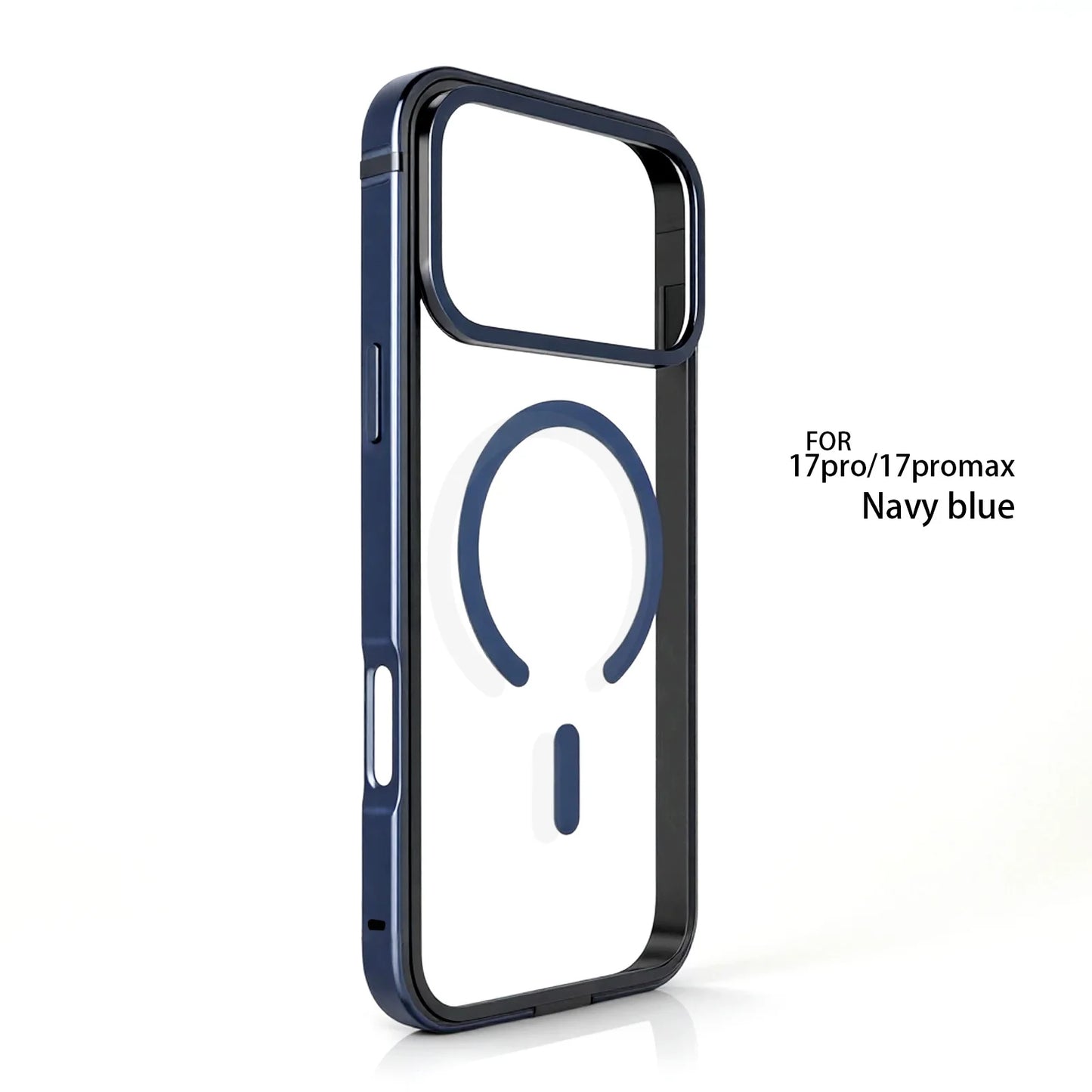 High End Metal Frame Phone Case, For IPhone 17 Pro 17 Promax Magsafe Magnetic Charging HD Backplate Phone Protection Cases