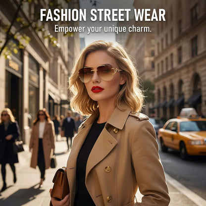 Oval Rimless Sunglasses Women Trendy 2026 Fashion Glasses UV400 Protection Brand Design Sunglass Lentes De Sol Mujer Zonnebril