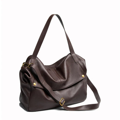 2026 New Large Capacity Women's Shoulder Bag Genuine Leather Tote Casual Handbag for University Students And Commuters Crossbody