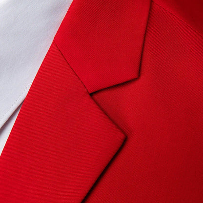 2026 New Men's Suit 3-Piece, Wedding Party Dress Jacket Vest Trousers, Fashion Slim Fit Blazer Waistcoat Pants Red Blue Green