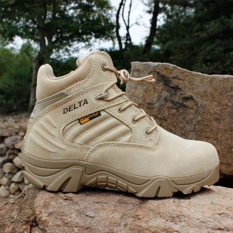 Men Desert Tactical Boots Mens Work Safty Shoes Special Force Waterproof Boot Lace Up Combat Ankle Boots Big Size